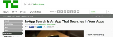 The Start of In-App Search Apps and Why We Should Pay Attention